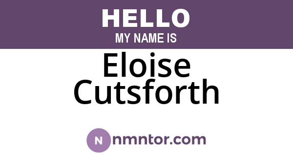 Eloise Cutsforth
