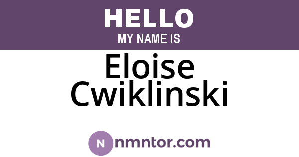 Eloise Cwiklinski