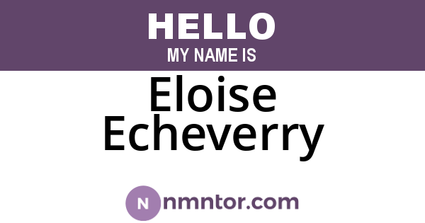 Eloise Echeverry