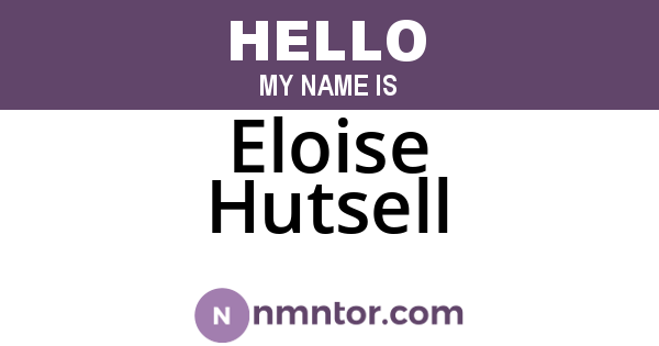 Eloise Hutsell