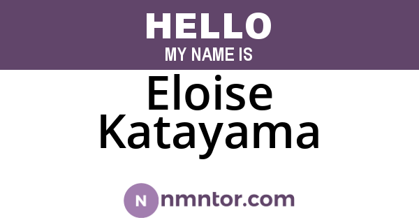 Eloise Katayama