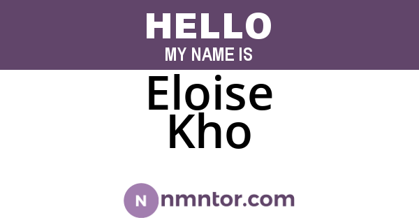 Eloise Kho