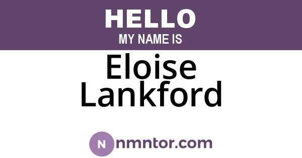 Eloise Lankford