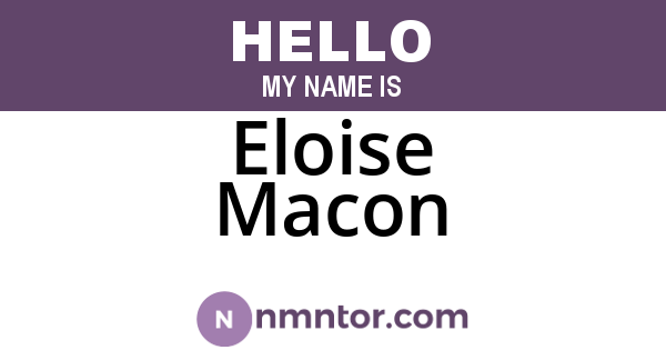 Eloise Macon