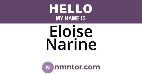 Eloise Narine
