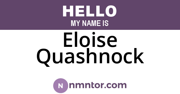 Eloise Quashnock