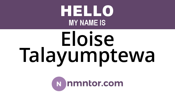 Eloise Talayumptewa