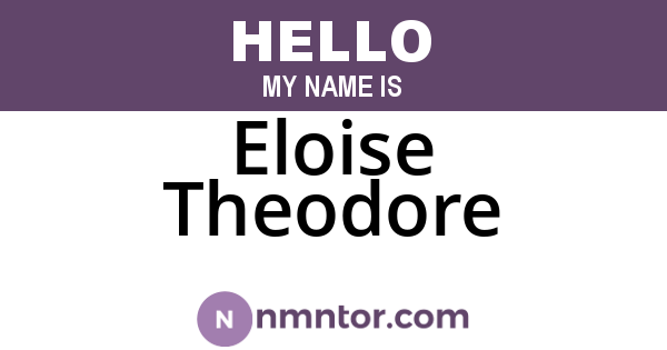 Eloise Theodore