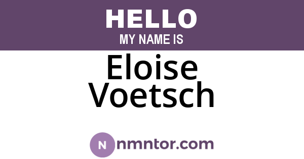 Eloise Voetsch