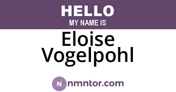 Eloise Vogelpohl