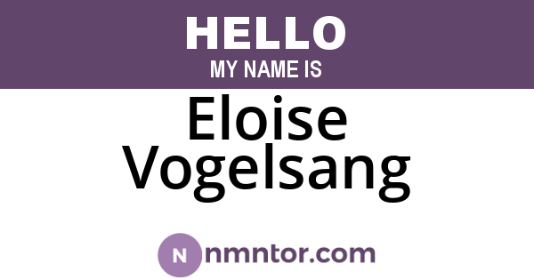 Eloise Vogelsang