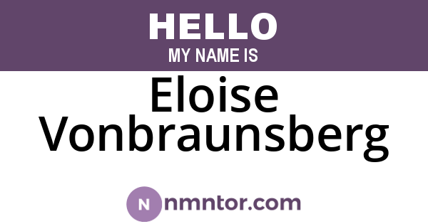 Eloise Vonbraunsberg