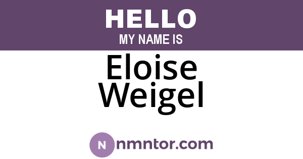 Eloise Weigel