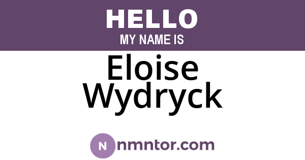 Eloise Wydryck