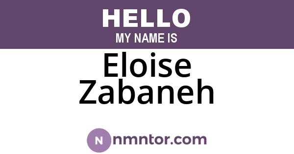 Eloise Zabaneh