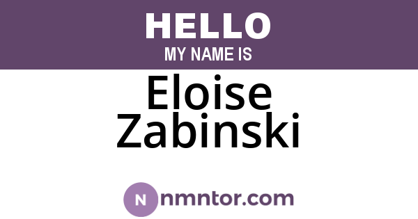 Eloise Zabinski