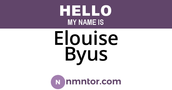 Elouise Byus