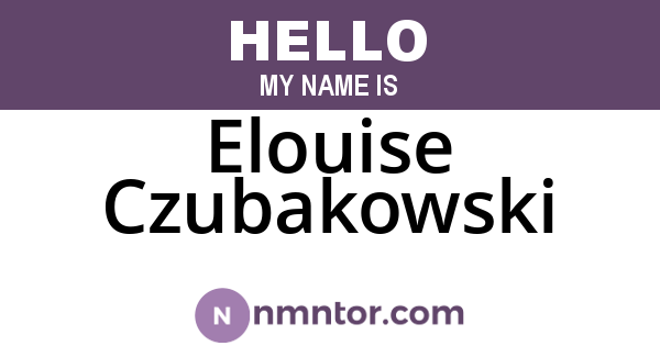 Elouise Czubakowski
