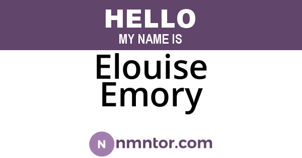 Elouise Emory