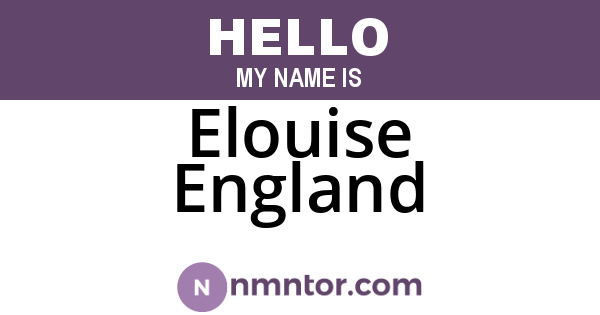Elouise England