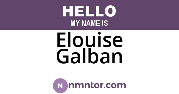 Elouise Galban