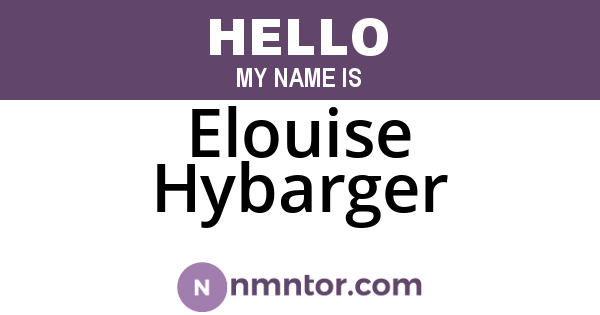 Elouise Hybarger