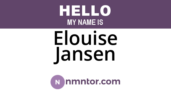 Elouise Jansen