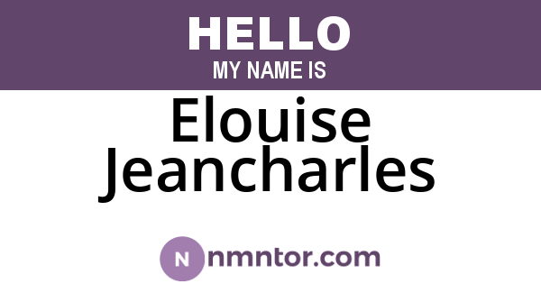 Elouise Jeancharles