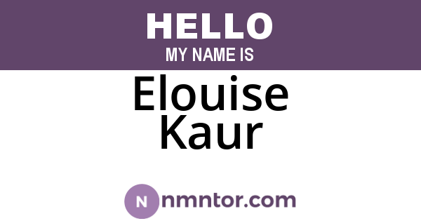 Elouise Kaur