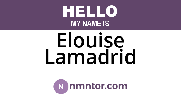 Elouise Lamadrid