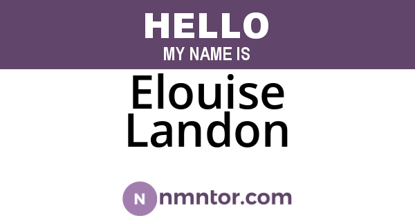 Elouise Landon