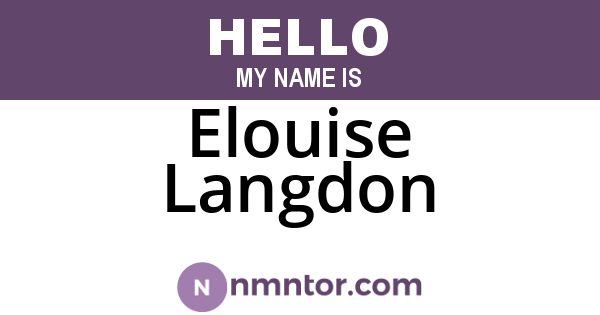 Elouise Langdon