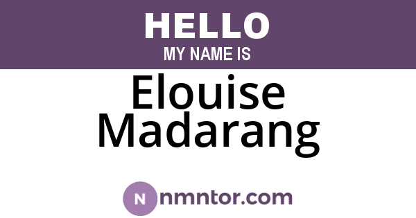 Elouise Madarang