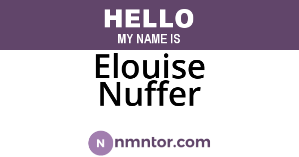Elouise Nuffer
