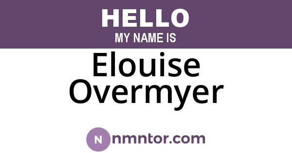 Elouise Overmyer