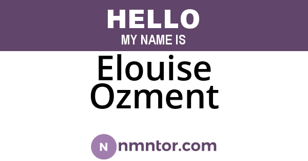 Elouise Ozment
