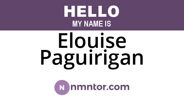 Elouise Paguirigan