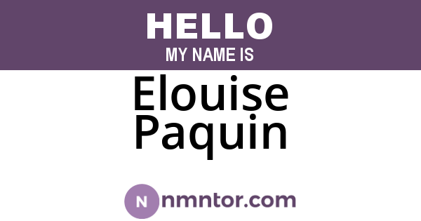 Elouise Paquin