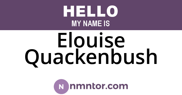 Elouise Quackenbush