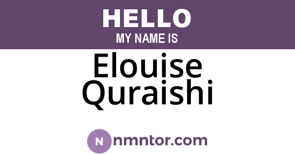 Elouise Quraishi