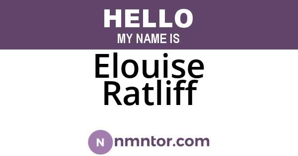 Elouise Ratliff