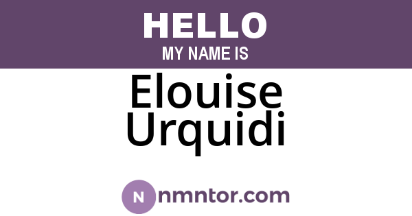 Elouise Urquidi