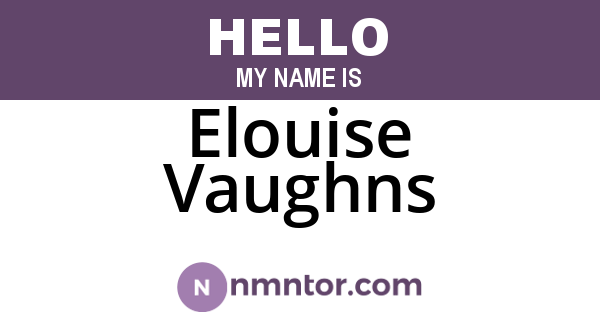 Elouise Vaughns