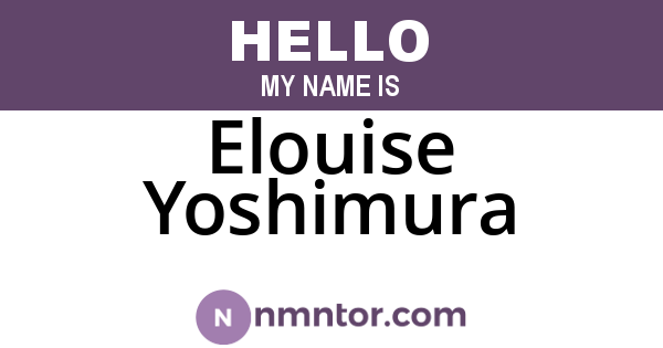 Elouise Yoshimura