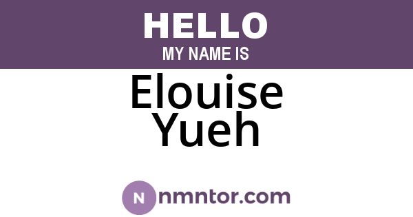 Elouise Yueh