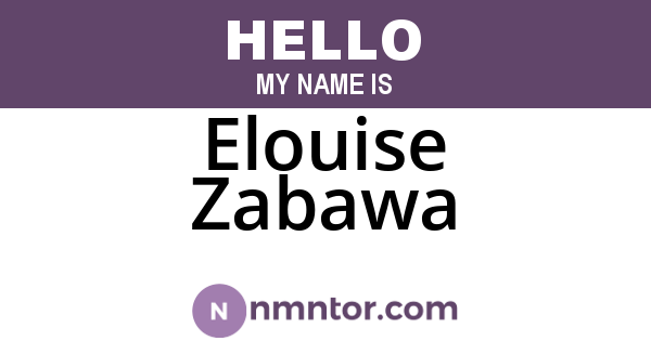 Elouise Zabawa