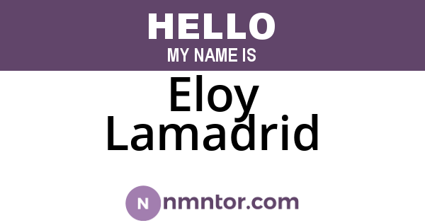 Eloy Lamadrid