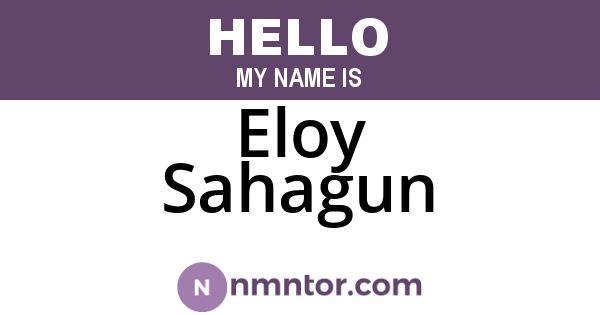 Eloy Sahagun