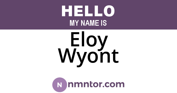Eloy Wyont