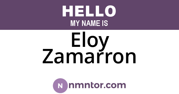 Eloy Zamarron